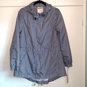 A New Day Checkered Lightweight Water Resistant Rain Coat Jacket. NWT